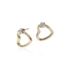 Women John Hardy Earrings>Bamboo Heart Earrings, Gold, Diamonds