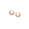 Women John Hardy Earrings>Carved Chain Hoop Earrings, Gold, Mini