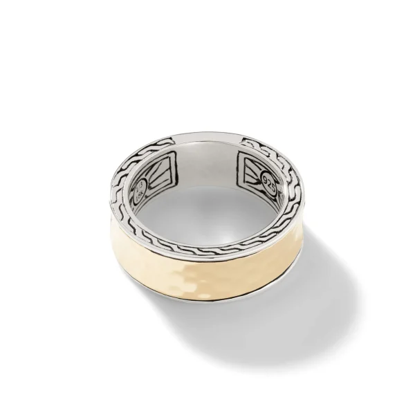 Women John Hardy Rings | Rings>Carved Chain Palu Band Ring, Silver, Gold