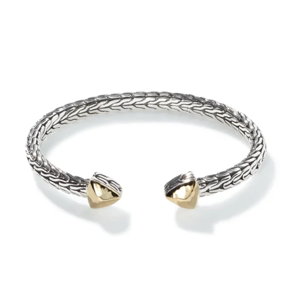 Women John Hardy Bracelets>Carved Chain Palu Flex Cuff, Silver, Gold