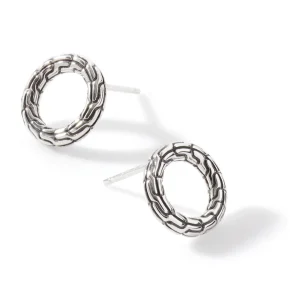 Women John Hardy Earrings>Carved Chain Stud Earrings, Sterling Silver