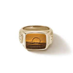 John Hardy Rings>Carved Signet Ring, Gold