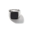 John Hardy Rings>Carved Signet Ring, Sterling Silver