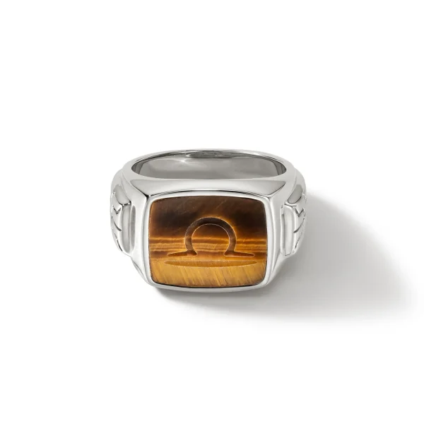 John Hardy Rings>Carved Signet Ring, Sterling Silver