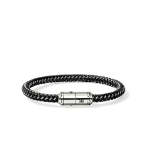 John Hardy Bracelets>Cord Bracelet, Sterling Silver, Rubber