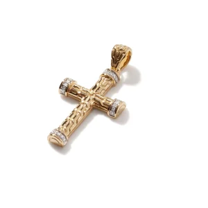 Women John Hardy Necklaces | Necklaces>Cross Pendant, Gold, Diamonds