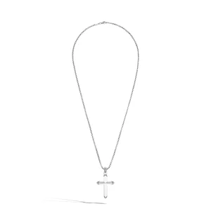 John Hardy Necklaces>Cross Pendant Necklace, Sterling Silver