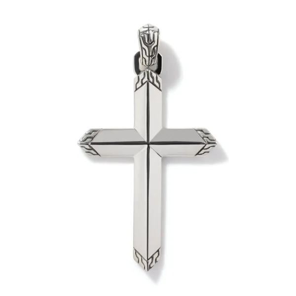 John Hardy Necklaces>Cross Pendant, Sterling Silver