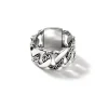 John Hardy Rings>Curb Chain Band Ring, Sterling Silver, Wide