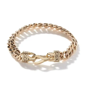 John Hardy Bracelets>Curb Chain Bracelet, Gold, 8MM