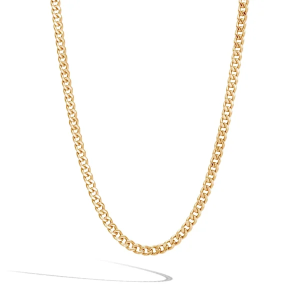 John Hardy Necklaces>Curb Chain Necklace, Gold, 3.6MM