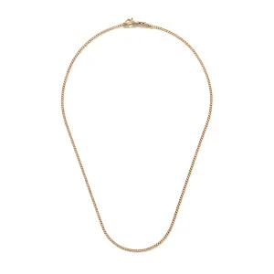 John Hardy Necklaces>Curb Chain Necklace, Gold, 2MM