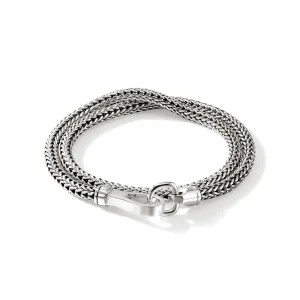 John Hardy Bracelets>Double Wrap, Sterling Silver, 4.5MM