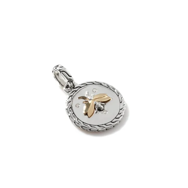 Women John Hardy Necklaces>Firefly Pendant, Silver, Gold, Diamonds