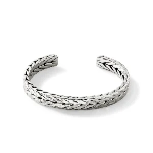 John Hardy Bracelets>Hammered Cuff, Sterling Silver, Slim