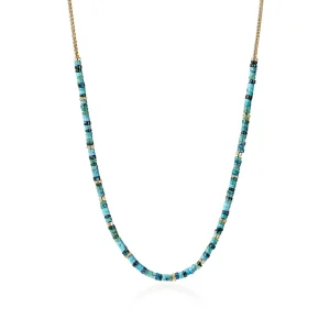 John Hardy Necklaces>Heishi Chain Necklace, Gold, Gemstones