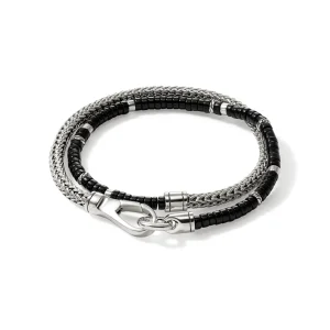 John Hardy Bracelets>Heishi Chain Wrap, Sterling Silver