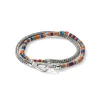 John Hardy Bracelets>Heishi Chain Wrap, Sterling Silver