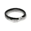 John Hardy Bracelets>Heishi Chain Wrap, Sterling Silver, Leather