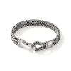 John Hardy Bracelets>Hook Clasp Bracelet, Silver, Double Row