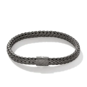 John Hardy Bracelets>Icon Bracelet, Dark Silver, 7.5MM