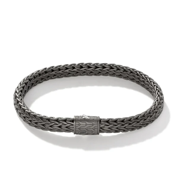 John Hardy Bracelets>Icon Bracelet, Dark Silver, 7.5MM