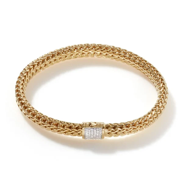 Women John Hardy Bracelets>Icon Bracelet, Gold, Diamonds, 6.5MM