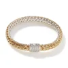 Women John Hardy Bracelets | Bracelets>Icon Bracelet, Gold, Silver, Diamonds, 7.5MM