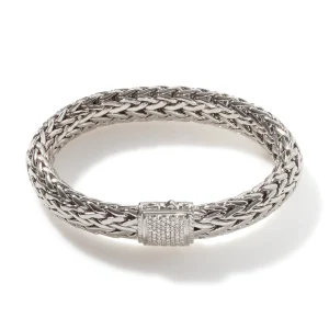 Women John Hardy Bracelets | Bracelets>Icon Bracelet, Silver, Diamonds, 10.5MM