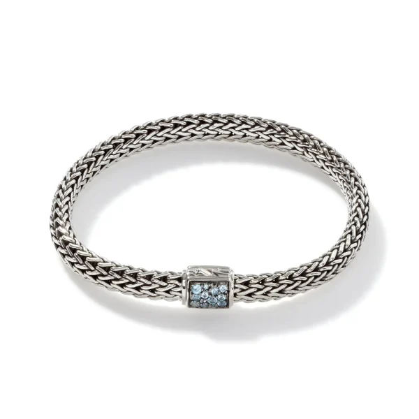 Women John Hardy Bracelets | Bracelets>Icon Bracelet, Sterling Silver, Pavé, 6.5MM