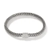 Women John Hardy Bracelets | Bracelets>Icon Bracelet, Sterling Silver, Pavé, 6.5MM