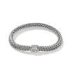 Women John Hardy Bracelets | Bracelets>Icon Bracelet, Sterling Silver, Pavé, 6.5MM