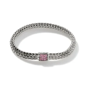 Women John Hardy Bracelets | Bracelets>Icon Bracelet, Sterling Silver, Pavé, 6.5MM