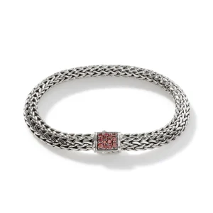 Women John Hardy Bracelets | Bracelets>Icon Bracelet, Sterling Silver, Pavé, 6.5MM