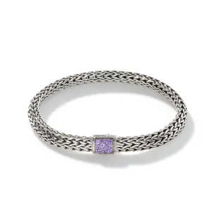 Women John Hardy Bracelets | Bracelets>Icon Bracelet, Sterling Silver, Pavé, 6.5MM