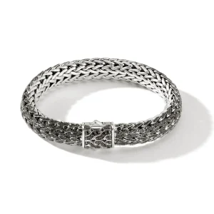 Women John Hardy Bracelets | Bracelets>Icon Bracelet, Sterling Silver, Pavé, 10.5MM