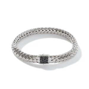 Women John Hardy Bracelets | Bracelets>Icon Bracelet, Sterling Silver, Pavé, 7.5MM