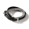 Women John Hardy Bracelets | Bracelets>Icon Wrap, Sterling Silver, Leather