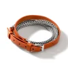 Women John Hardy Bracelets | Bracelets>Icon Wrap, Sterling Silver, Leather