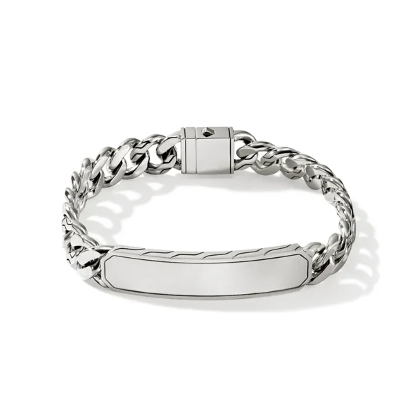 John Hardy Bracelets>ID Curb Bracelet, Sterling Silver, 11MM