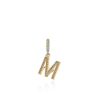 Women John Hardy Necklaces>Initial Pendant, Gold, Diamonds