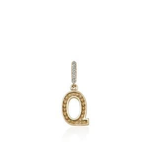 Women John Hardy Necklaces>Initial Pendant, Gold, Diamonds