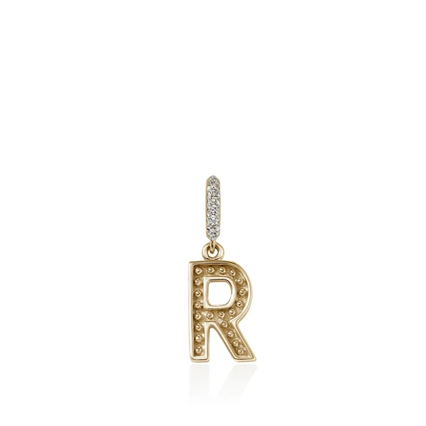 Women John Hardy Necklaces>Initial Pendant, Gold, Diamonds