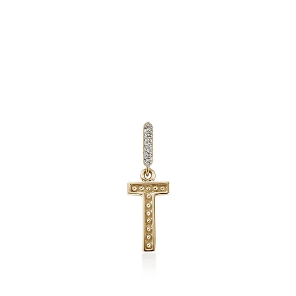 Women John Hardy Necklaces>Initial Pendant, Gold, Diamonds