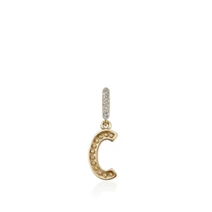 Women John Hardy Necklaces>Initial Pendant, Gold, Diamonds