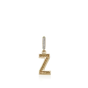 Women John Hardy Necklaces>Initial Pendant, Gold, Diamonds