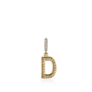 Women John Hardy Necklaces>Initial Pendant, Gold, Diamonds