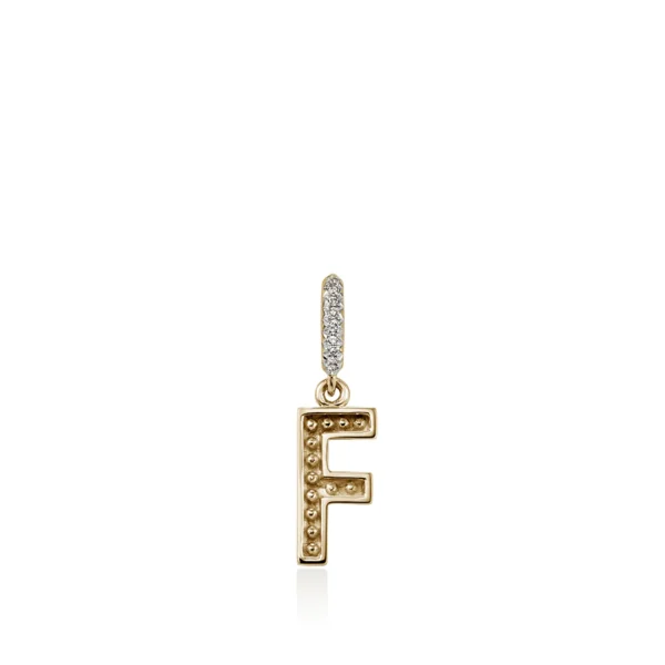 Women John Hardy Necklaces>Initial Pendant, Gold, Diamonds