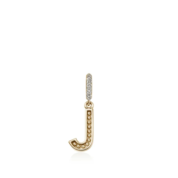 Women John Hardy Necklaces>Initial Pendant, Gold, Diamonds