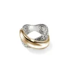 Women John Hardy Rings>JH Essential Crossover Ring, Gold, Sterling Silver